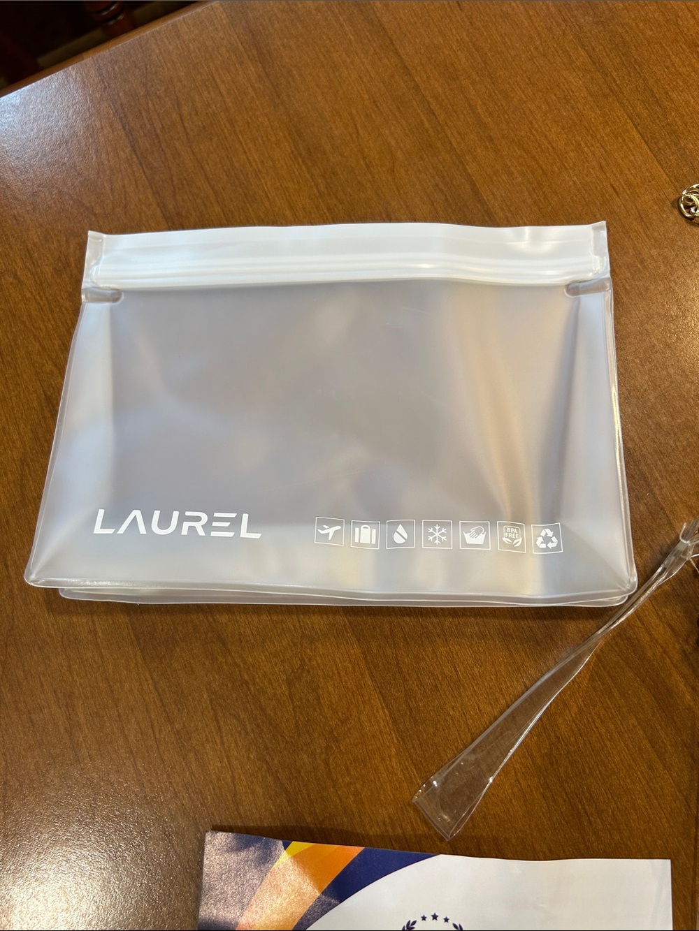 Laurel Clear Crossbody Bag with Gold Chain and  Turn-Lock - Picture 4 of 7